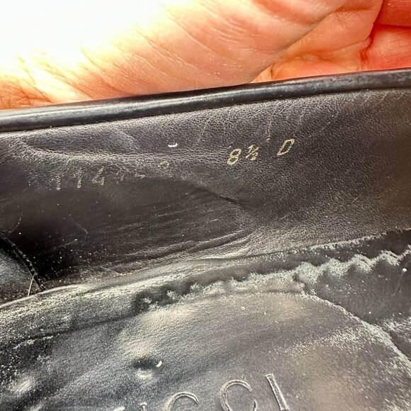 Gucci Men Size UK 8.5D US 9 Black Leather Pull On Penny Loafer Dress Shoes - Picture 10 of 12